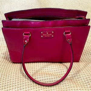 ♠️🛍️ Kate Spade Magenta Leather Tote Bag